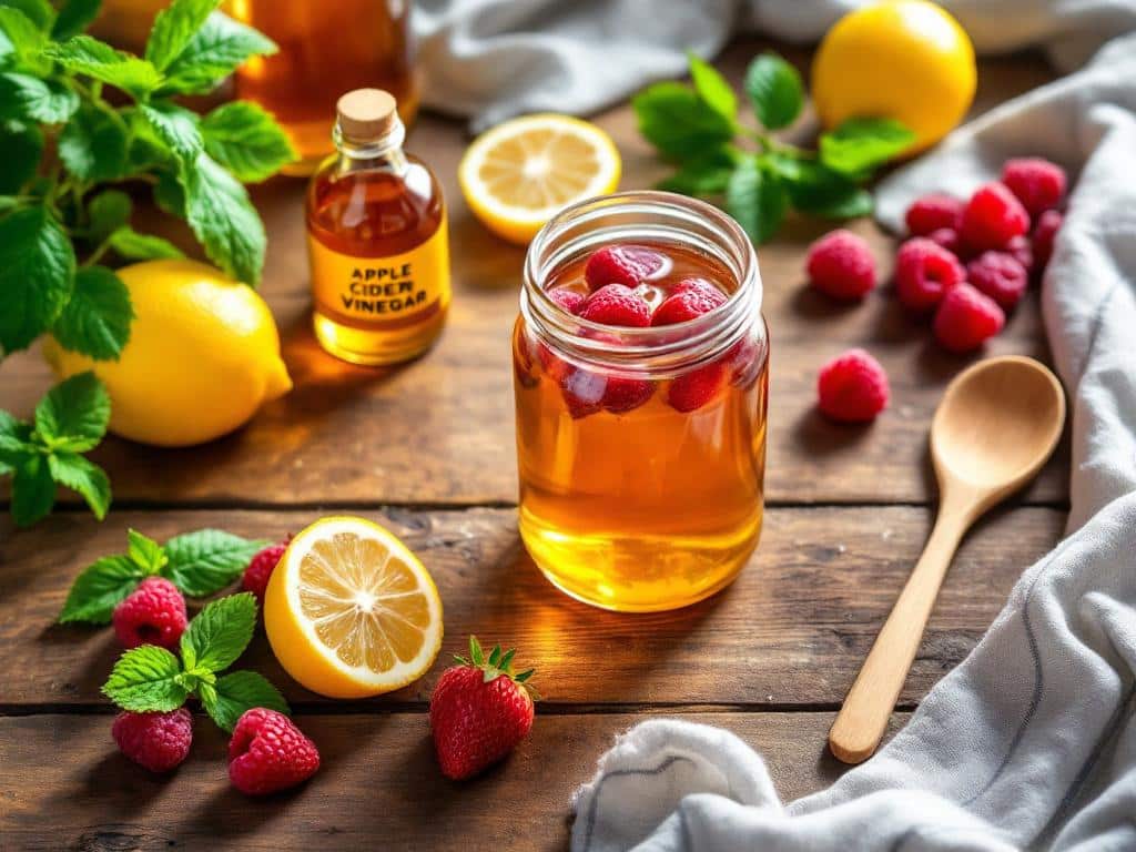 "Recette Shrub maison avec vinaigre bio, fruits frais et sirop d'agave"