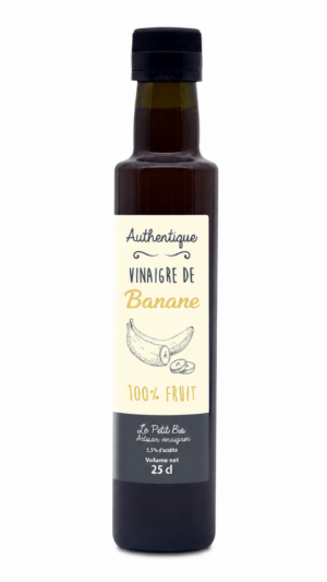 bouteille de vinaigre de banane artisanale