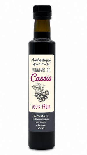 Vinaigre de cassis 100% fruit bio