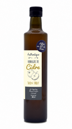 Bouteille de vinaigre de cidre authentique