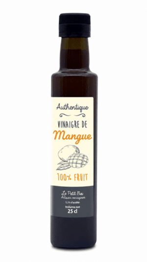 Bouteille de vinaigre de mangue artisanale