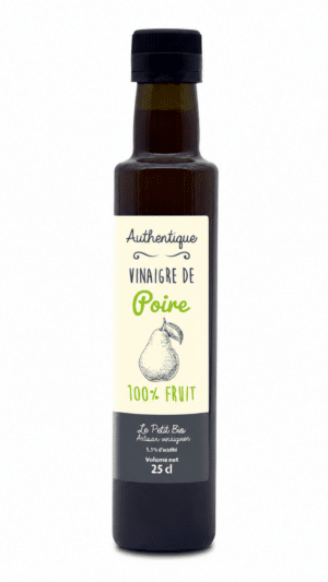 Bouteille de vinaigre de poire artisanale